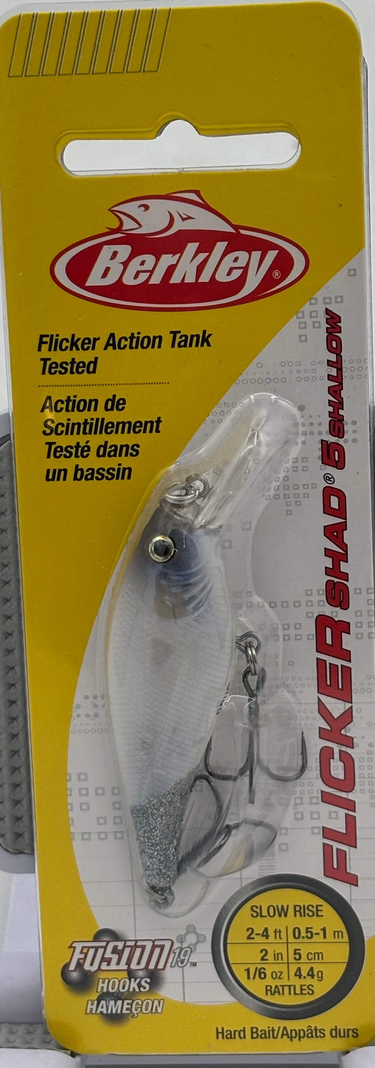 Berkley  Flicker Shad 5 Shallow Firetail Ghost Glitter 1\/6 oz 120-9061