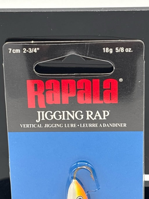 Rapala  Jigging Rap 7 Orange Tiger  W7OTU